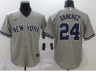 Nike New York Yankees #24 Gary Sanchez Grey Cool Base Jersey