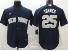 Nike New York Yankees #25 Gleyber Torres Blue Cool Base Jersey