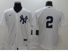 Nike New York Yankees #2 Derek Jeter White Cool Base Jersey