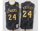 Los Angeles Lakers #24 Kobe Bryant Black Golden Throwback Jersey