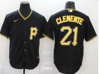 Nike Pittsburgh Pirates #21 Robert Clemente Black Cool Base Jersey