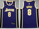 Nike Los Angeles Lakers #8 Kobe Bryant Purple with KB Patch Jersey