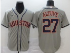 Nike Houston Astros #27 Jose Altuve Grey Cool Base Jersey