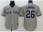 Nike New York Yankees #26 DJ LeMahieu Grey Cool Base Jersey