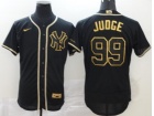 Nike New York Yankees #99 Aaron Judge Black Gold Flexbase Jersey