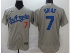 Nike Los Angeles Dodgers #7 Julio Urias FlexBase Jerseys Grey