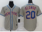 Nike New York Mets #20 Pete Alonso Grey Cool Base Jersey