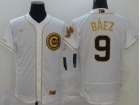 Nike Chicago Cubs #9 Javier Baez White Gold Flexbase Jersey