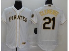 Nike Pittsburgh Pirates #21 Robert Clemente White Gold Flexbase Jersey