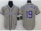 Nike Colorado Rockies #19 Charlie Blackmon Grey Cool Base Jersey