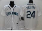 Nike Seattle Mariners #24 Ken Griffey Jr White Cool Base Jersey