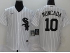 Nike Chicago White Sox #10 Yoan Moncada White Cool Base Jersey