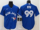 Nike Toronto Blue Jays #99 Hyun-Jin Ryu Blue Cool Base Jersey