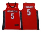 Georgia Bulldogs #5 Anthony Edwards Red Jersey