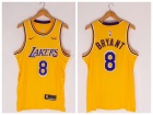 Nike Los Angeles Lakers #8 Kobe Bryant Gold New Edition Jersey