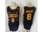 Los Angeles Lakers #8 Kobe Bryant Black with Four Stars Throwback Jersey