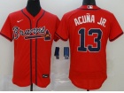 Nike Atlanta Braves #13 Ronald Acuna Jr.Red Flexbase Jersey