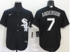 Nike Chicago White Sox #7 Tim Anderson Grey Cool Base Jersey