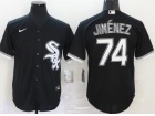 Nike Chicago White Sox #74 Eloy Jimenez Black Cool Base Jersey