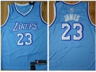 Nike Los Angeles Lakers #23 LeBron James Baby Blue Jersey