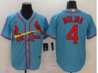 Nike St. Louis Cardinals #4 Yadier Molina Blue Cool Base Jersey