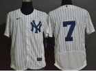 Nike New York Yankees #7 Mickey Mantle White Flexbase Jersey