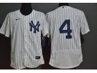 Nike New York Yankees #4 Lou Gehrig White Flexbase Jersey