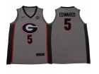 Georgia Bulldogs #5 Anthony Edwards Grey Jersey