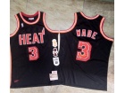 Miami Heat #3 Dwyane Wade Black Retirement Throwback Jersey