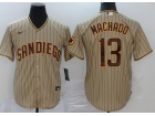 Nike San Diego Padres #13 Manny Machado Grey Cool Base Jersey