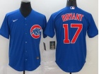 Nike Chicago Cubs #17 Kris Bryant White Pinstripe Cool Base Jersey