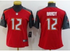 Woman Tampa Bay Buccaneers #12 Tom Brady Red Vapor Untouchable Limited Football Jersey