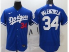 Nike Los Angeles Dodgers #34 Fernando Valenzuela Blue Flexbase Jersey