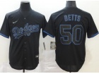 Nike Los Angeles Dodgers #50 Mookie Betts Black Cool Base Jersey