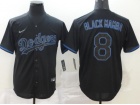 Nike Los Angeles Dodgers #8 Black Mamba Black Cool Base Jersey