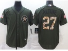 Nike Houston Astros #27 Jose Altuve Green Salute To Service Cool Base Jersey