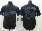 Nike Los Angeles Dodgers #24 Black Mamba Black Cool Base Jersey