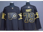 Adidas Philadelphia Flyers #79 Carter Hart Black Gold Jersey