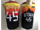 Nike Utah Jazz #45 Donovan Mitchell Black Rainbow City Jersey