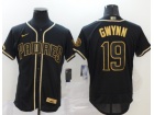 Nike San Diego Padres #19 Tony Gwynn Black Gold Flexbase Jersey