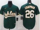 Nike Oakland Athletics #26 Matt Chapman Green Cool Base Jersey