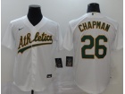 Nike Oakland Athletics #26 Matt Chapman White Cool Base Jersey