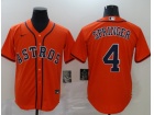 Nike Houston Astros #4 George Springer Orange Cool Base Jersey