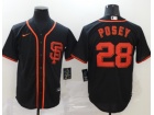 Nike San Francisco Giants #28 Buster Posey Black Cool Base Jersey