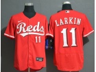 Nike Cincinnati Reds #11 Barry Larkin Red Flexbase Jersey