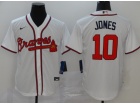 Nike Atlanta Braves #10 Chipper Jones White Cool Base Jersey