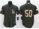 Nike Los Angeles Dodgers #50 Mookie Betts Green Salute To Service Jersey