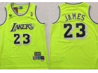 Los Angeles Lakers #23 Lebron James Green Jersey