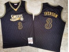 Philadelphia 76ers #3 Allen Iverson Black Mouse Year Jersey