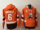 Cleveland Browns #6 Baker Mayfield Orange New Style Football Hoodie